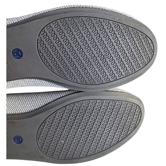 Rothy's Womens Ballet Flats Size 7.5 Light Gray Slip On Round Toe Canvas Shoes - Picture 8 of 8